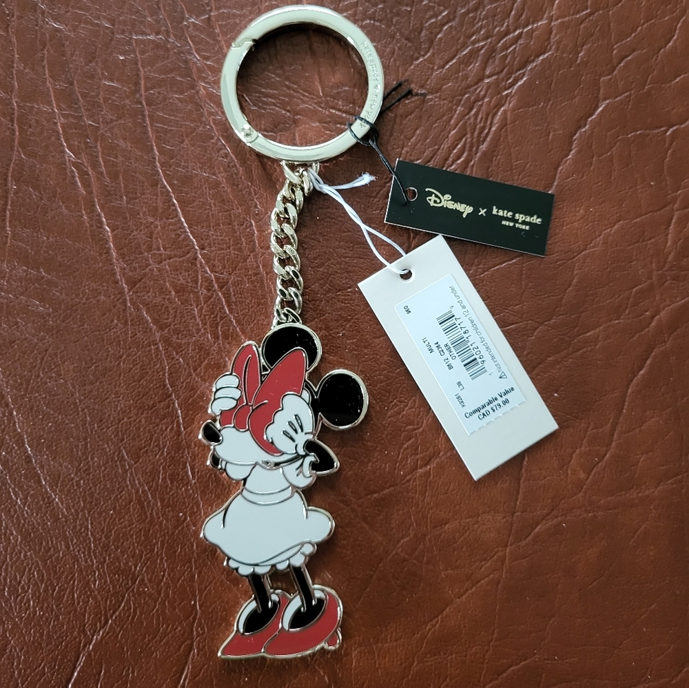Kate Spade X Disney Minnie Mouse Keychain/Bag Charm, New With Tags!